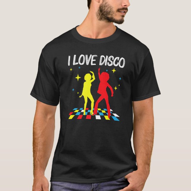 Cool Disco For Men Women 70s 80s Nightclub Music D T-Shirt (Front)