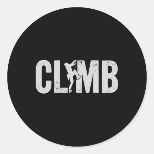 Cool Distressed Climbing Design For Climbers  Classic Round Sticker