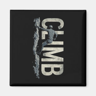 Cool Distressed Rock Climbing Art For Climbers Vin Magnet