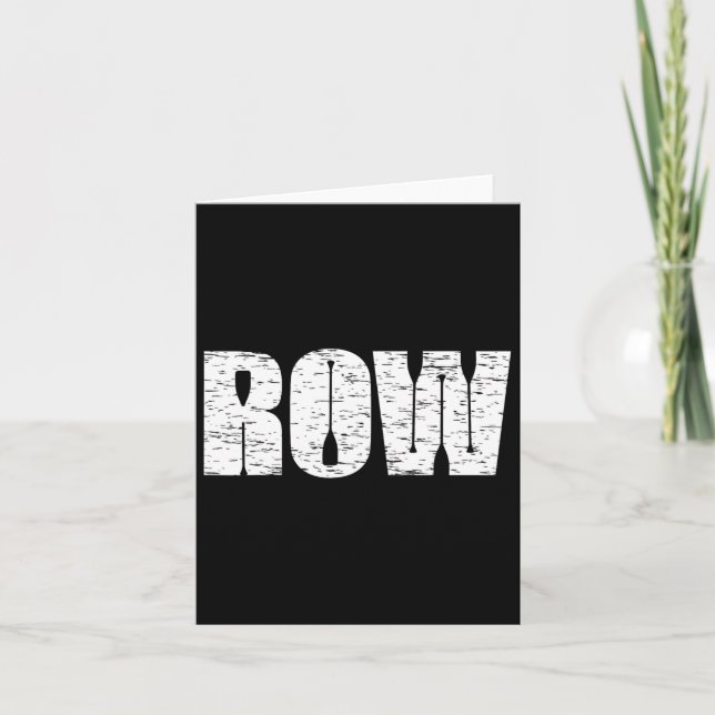 Cool Distressed Row Rowing Funny Rowers Gift For M Card (Front)