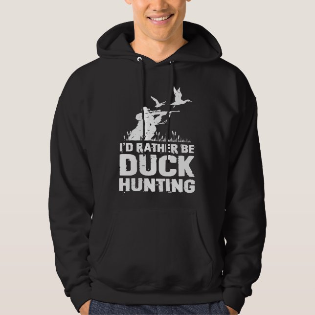 Cool Distressed Vintage Duck Hunting Hoodie (Front)