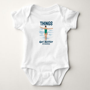 Cool Diving - Things Get Better With Swimming Baby Bodysuit