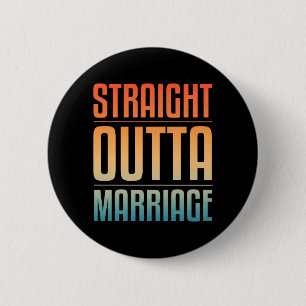 Cool Divorce Art For Men Women Wedding Marriage 6 Cm Round Badge