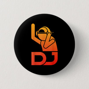 Cool Dj Art For Men Teen Boys Disc Jockey Music Pr 6 Cm Round Badge