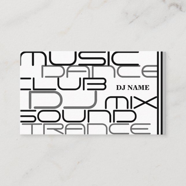 Cool DJ Business Card (Front)