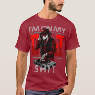 Cool DJ Image Disc Jockey Meme Mixer Headset T-Shirt
