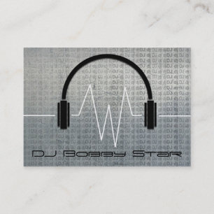 Cool dj metalic business card