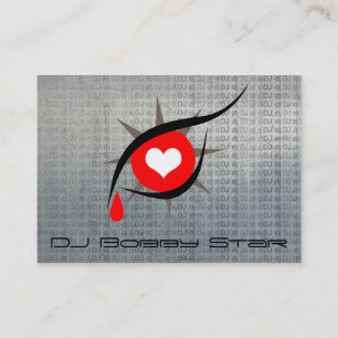 Cool dj metalic eye business card