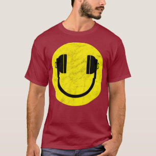 Cool DJ Smile with Headphone Design T-Shirt