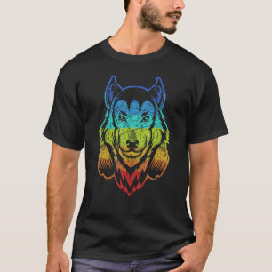 Cool Dj Wolf 80s Vintage Style Discjockey Party T-Shirt