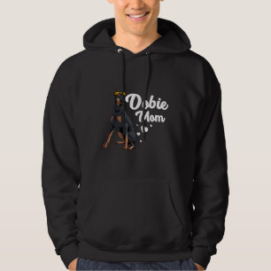 Cool Doberman Mum For Women Girls Mother Doberman Hoodie