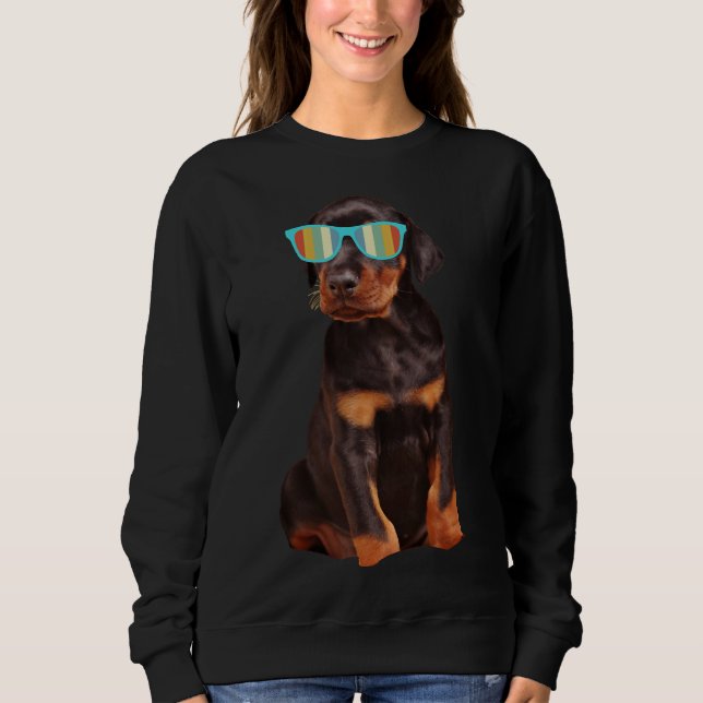 Cool Doberman Puppy Sweatshirt (Front)