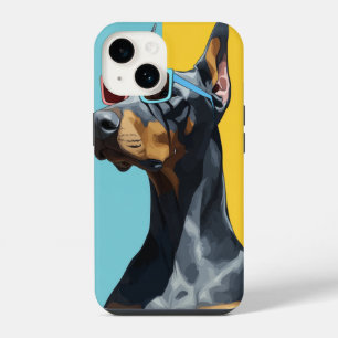 Cool Doberman with sunglasses iPhone 14 Case