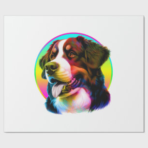COOL DOG COLORFUL RAINBOW WRAPPING PAPER