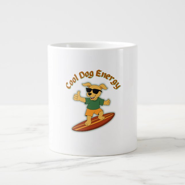 Cool Dog Energy Large Coffee Mug (Front)