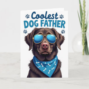 Cool Dog Father Ocean View Card