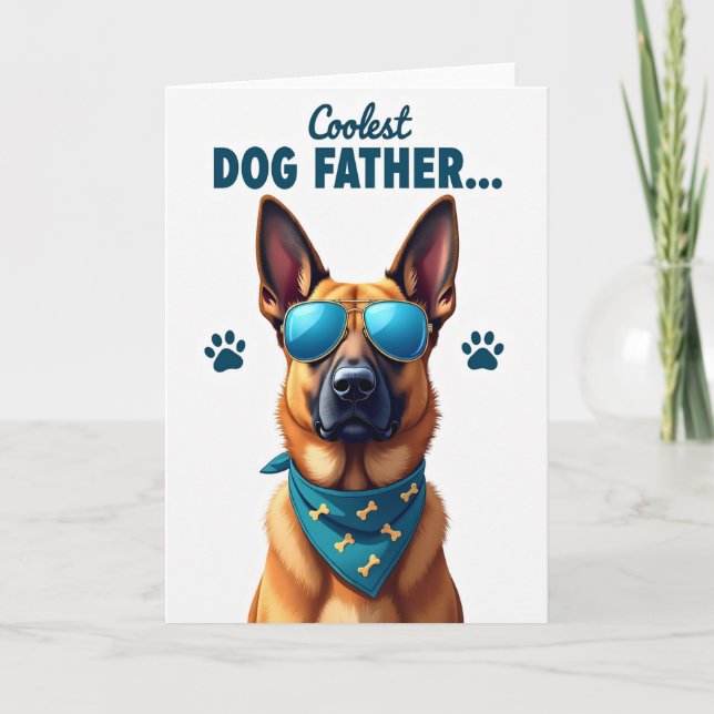Cool Dog Fathers Day Art Card (Front)