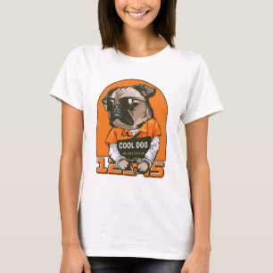 Cool Dog Fun & Quirky Dog Illustration T-Shirt
