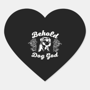 cool dog god t-shirts heart sticker
