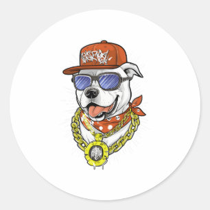 Cool Dog Graphic Unisex Ultra Cotton Tee - Perfect Classic Round Sticker