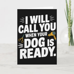 Cool Dog Groomer Art For Men Women Dog Grooming Pe Card