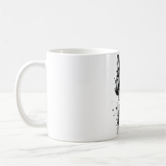 Cool Dog headphones Cute Pets Black and white ink Coffee Mug