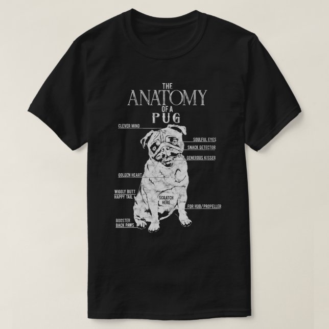 Cool Dog Lover Gifts for Men Women Kids Funny Pug T-Shirt (Design Front)