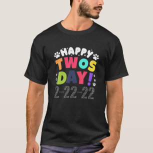 Cool Dog Lover Happy Twosday -Twosday 22Nd Februar T-Shirt