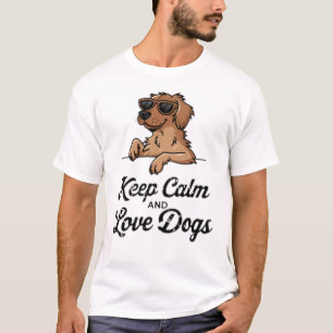 Cool Dog Lover Set, Keep Calm And Love Dogs T-Shirt