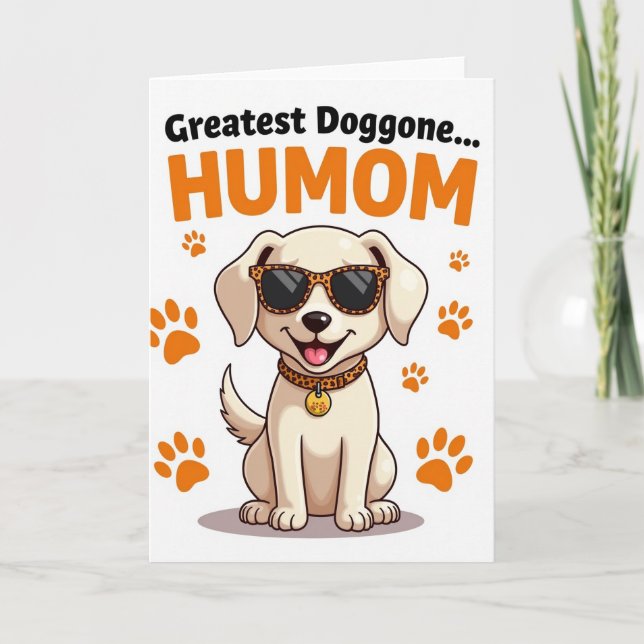 Cool Dog Mum Message Card (Front)