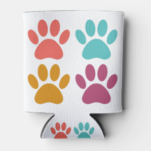 Cool Dog Paw Prints Can Cooler