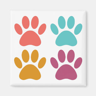 Cool Dog Paw Prints Magnet
