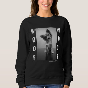 Cool Dog Photo Personalised Womens Black Sweatshirt