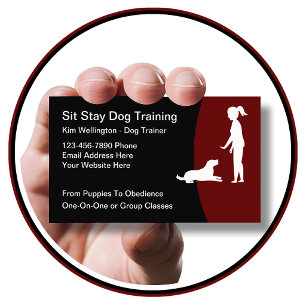 Cool Dog Training Modern Business Cards