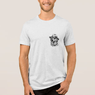 Cool Dog with Sunglasses & Headphones T-Shirt Tri-Blend Shirt