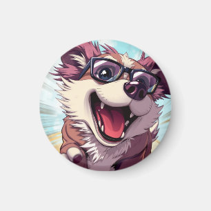 Cool Dog with Sunglasses Magnet