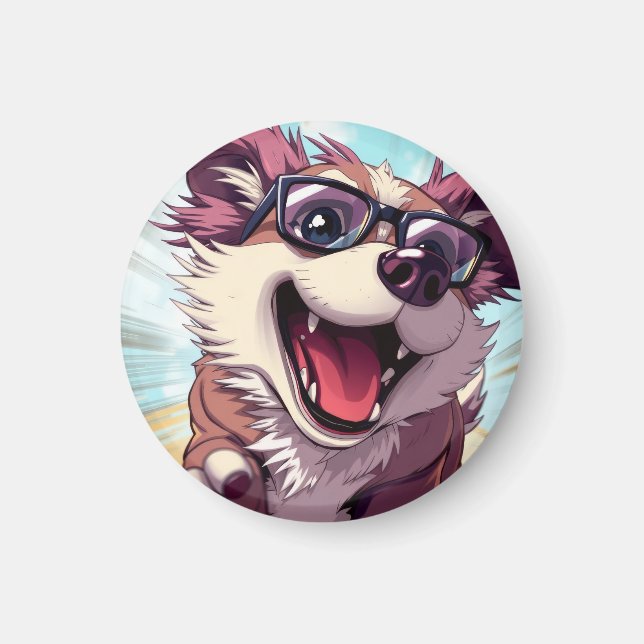 Cool Dog with Sunglasses Magnet (Front)