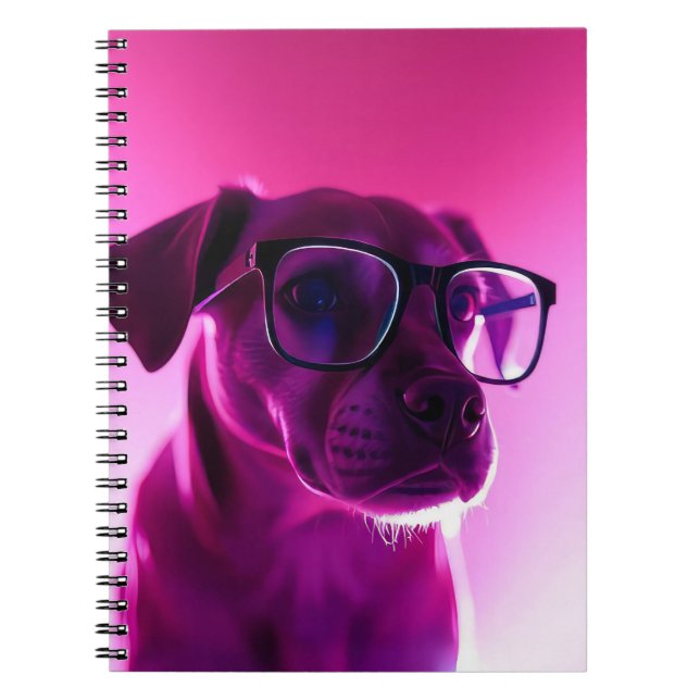 Cool Dog with Sunglasses Notebook (Front)