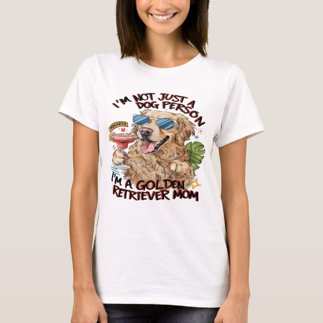 Cool dog with sunglasses sipping drink T-Shirt (Front)