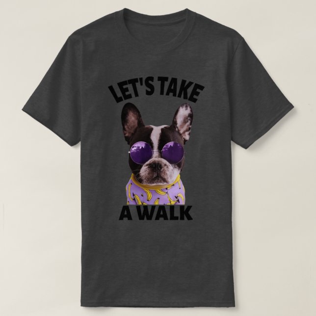 Cool Dog With Sunglasses T-Shirt (Design Front)