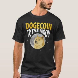 Cool Dogecoin to the Moon Tee, Doge Coin Crypto Cu T-Shirt
