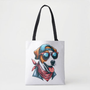 Cool Dogzz a cool Jack Russell Terrier with sungla Tote Bag
