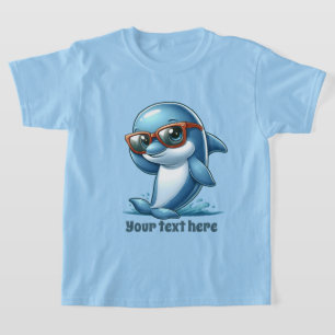 Cool dolphin add text pool boys T-Shirt