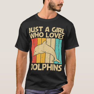 Cool Dolphin Design For Girls Mum Ocean Animal Dol T-Shirt