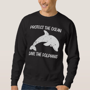 Cool Dolphin For Men Women Bottlenose Dolphin Anim Sweatshirt