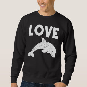 Cool Dolphin For Men Women Bottlenose Dolphin Anim Sweatshirt