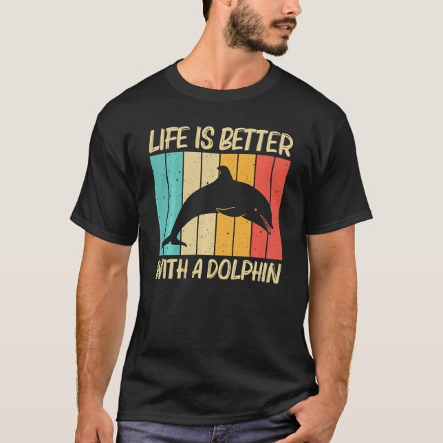Cool Dolphin For Men Women Dolphins Beluga Whale S T-Shirt (Front)