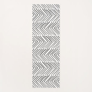 Cool Doodle Handmade Herringbone Boho Minimal     Yoga Mat