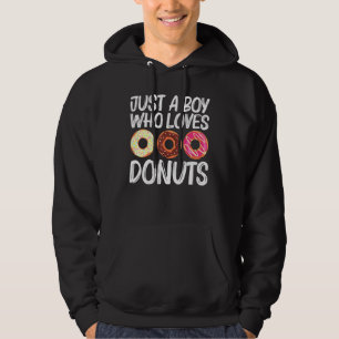 Cool Doughnut Art For Boys Kids Sugar Glazed Choco Hoodie