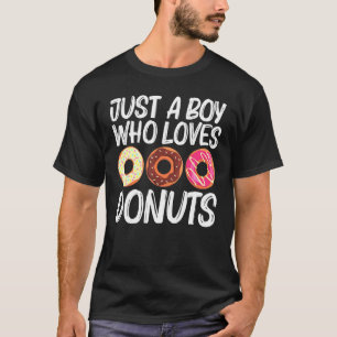 Cool Doughnut Art For Boys Kids Sugar Glazed Choco T-Shirt